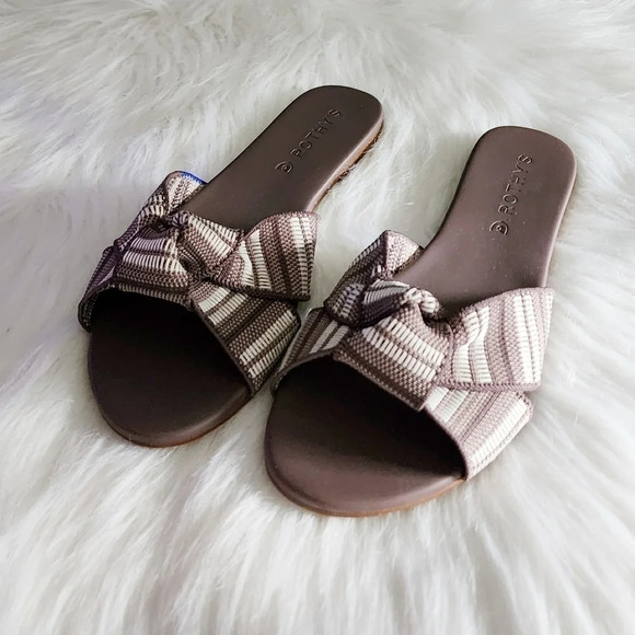 *NWOB* Rothy's The Knot Sandal in Taupe Stripe - Picture 2 of 7